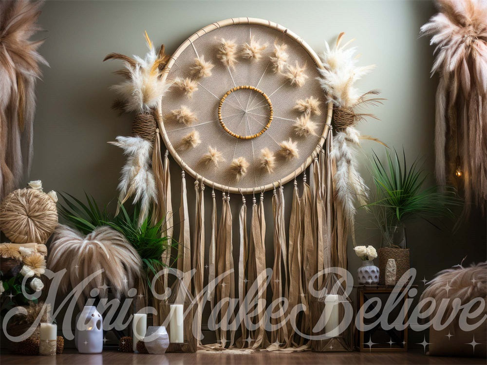 Kate Boho Macrame Dreamcatcher Backdrop Designed by Mini MakeBelieve