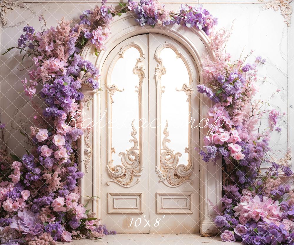 Kate Spring Fresh Flowers Retro Door Backdrop Designed by Emetselch