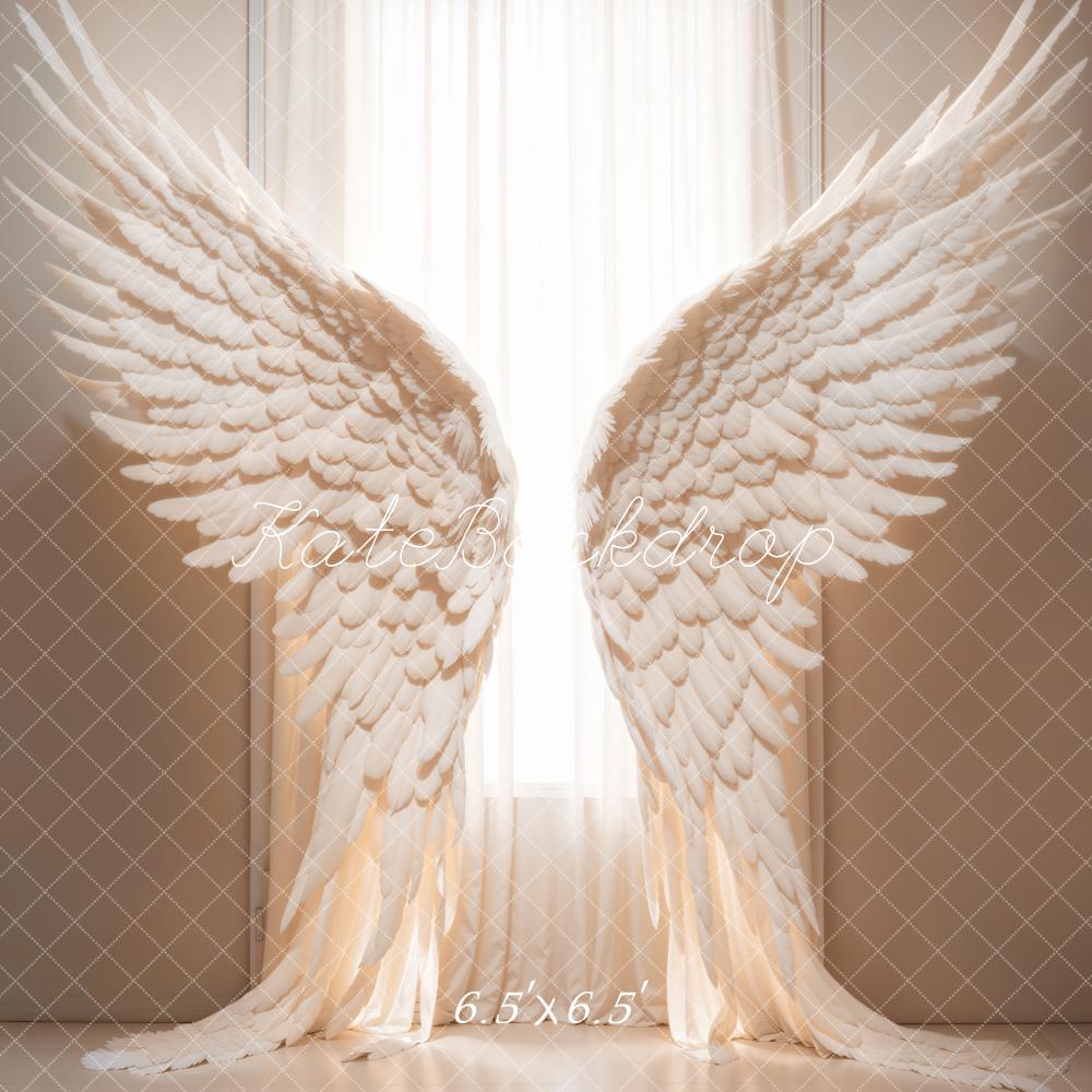 Kate White Feathered Wings Window Backdrop Designed by Chain Photography