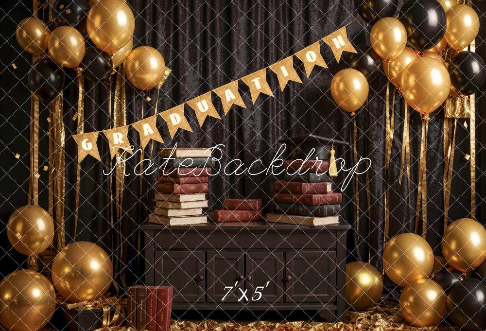 Kate Back to School Backdrop Golden Balloon Graduation Designed by Emetselch