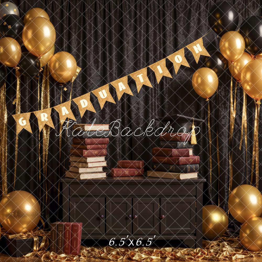 Kate Back to School Backdrop Golden Balloon Graduation Designed by Emetselch