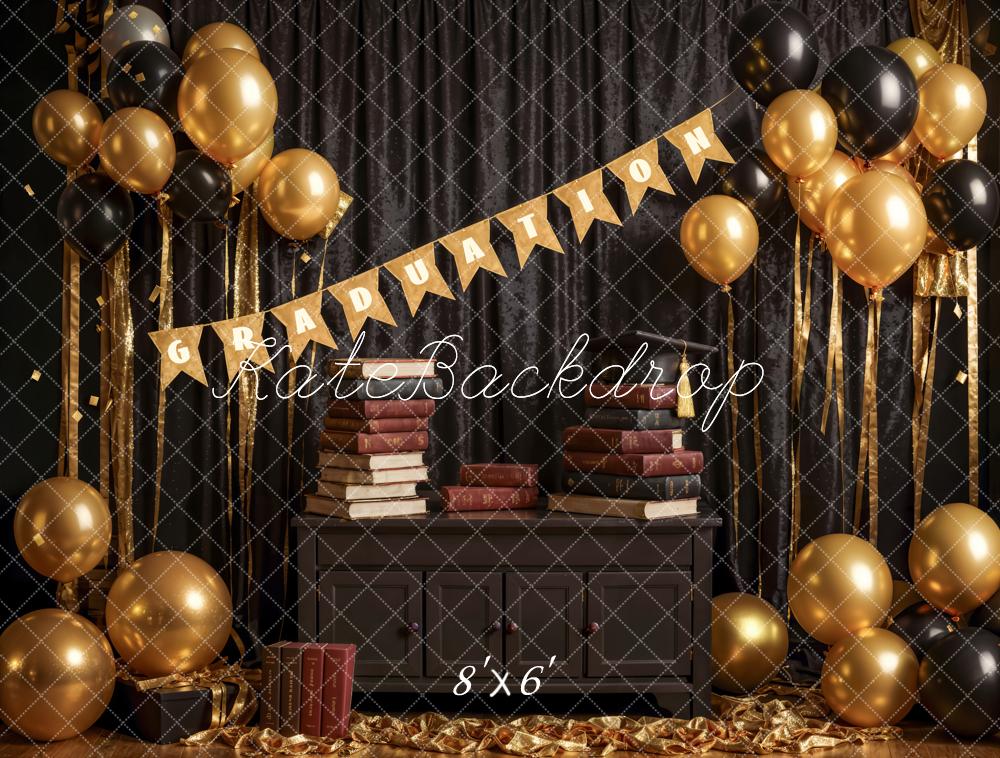 Kate Back to School Backdrop Golden Balloon Graduation Designed by Emetselch