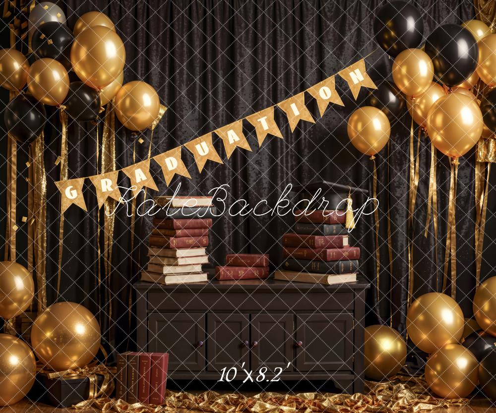 Kate Back to School Backdrop Golden Balloon Graduation Designed by Emetselch