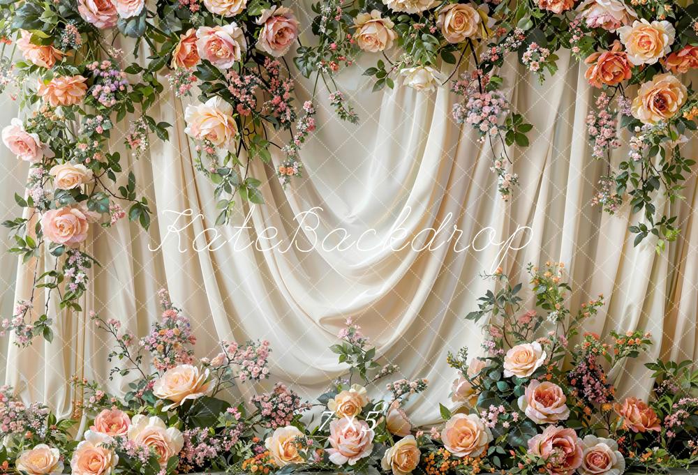 Kate Spring Colorful Flower Backdrop Designed by Emetselch