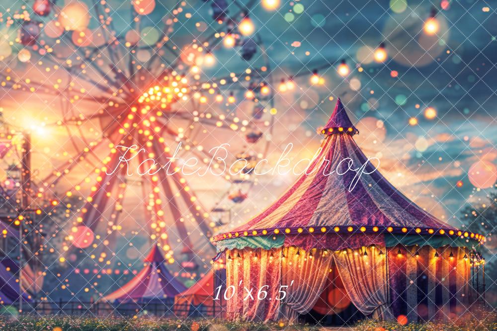 Kate Carnival Bokeh Ferris Wheel Tent Backdrop Designed by Chain Photography