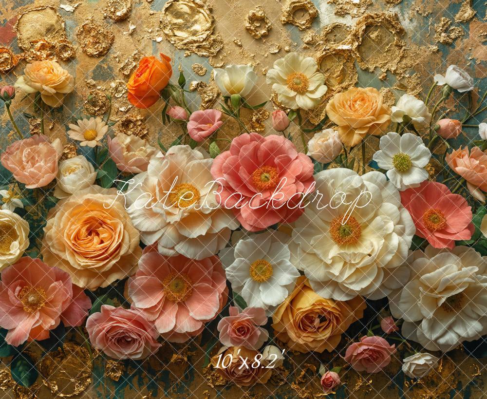 Kate Colorful 3D Flowers Backdrop Designed by Emetselch