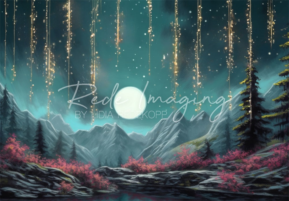 Kate Night Moon Mountain Fairy Backdrop Designed by Lidia Redekopp