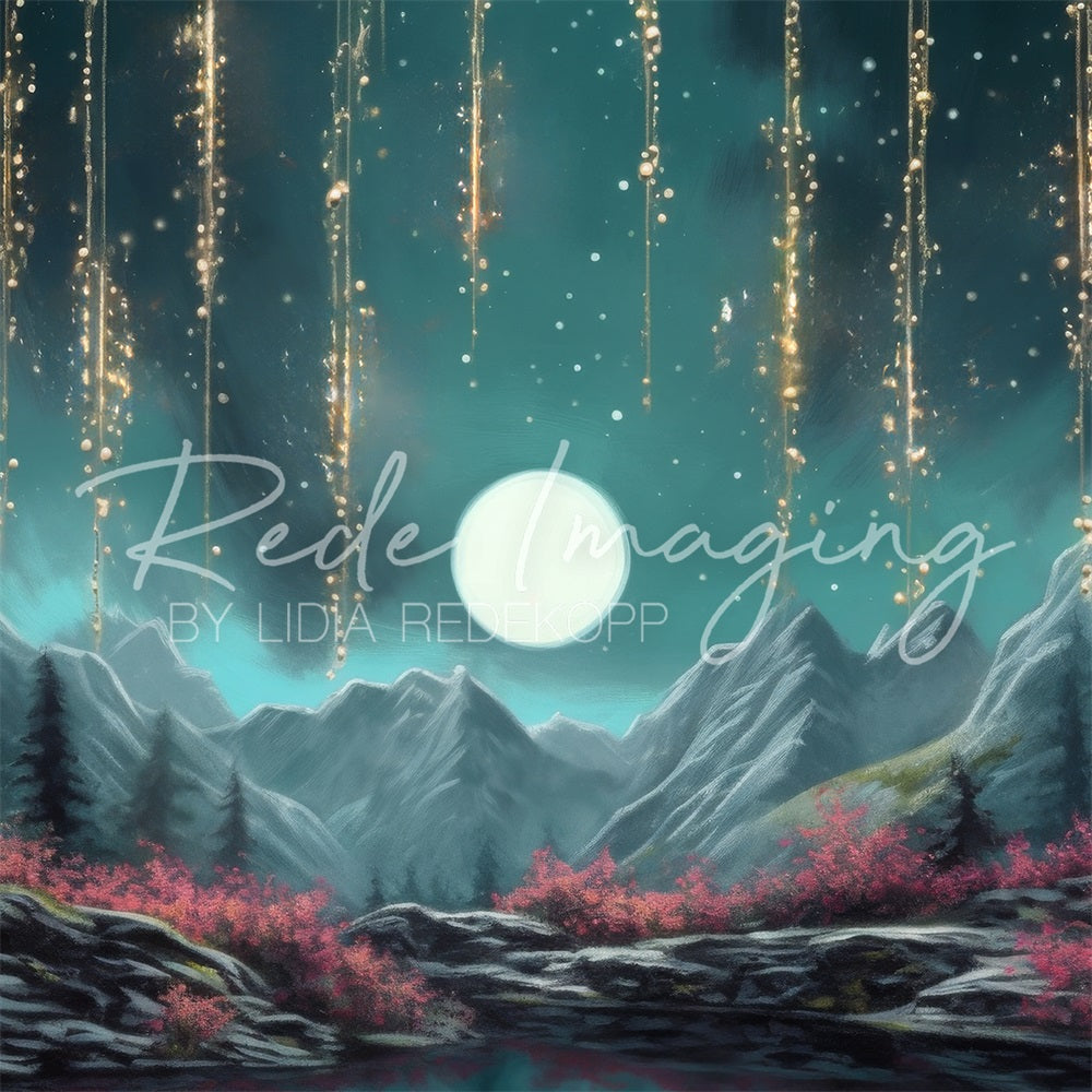 Kate Night Moon Mountain Fairy Backdrop Designed by Lidia Redekopp