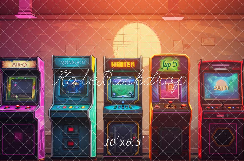 Kate Retro Colorful Game Arcade Backdrop Designed by Lidia Redekopp