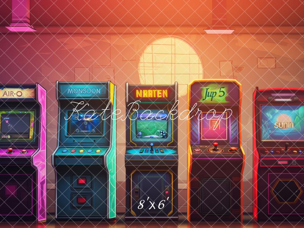 Kate Retro Colorful Game Arcade Backdrop Designed by Lidia Redekopp