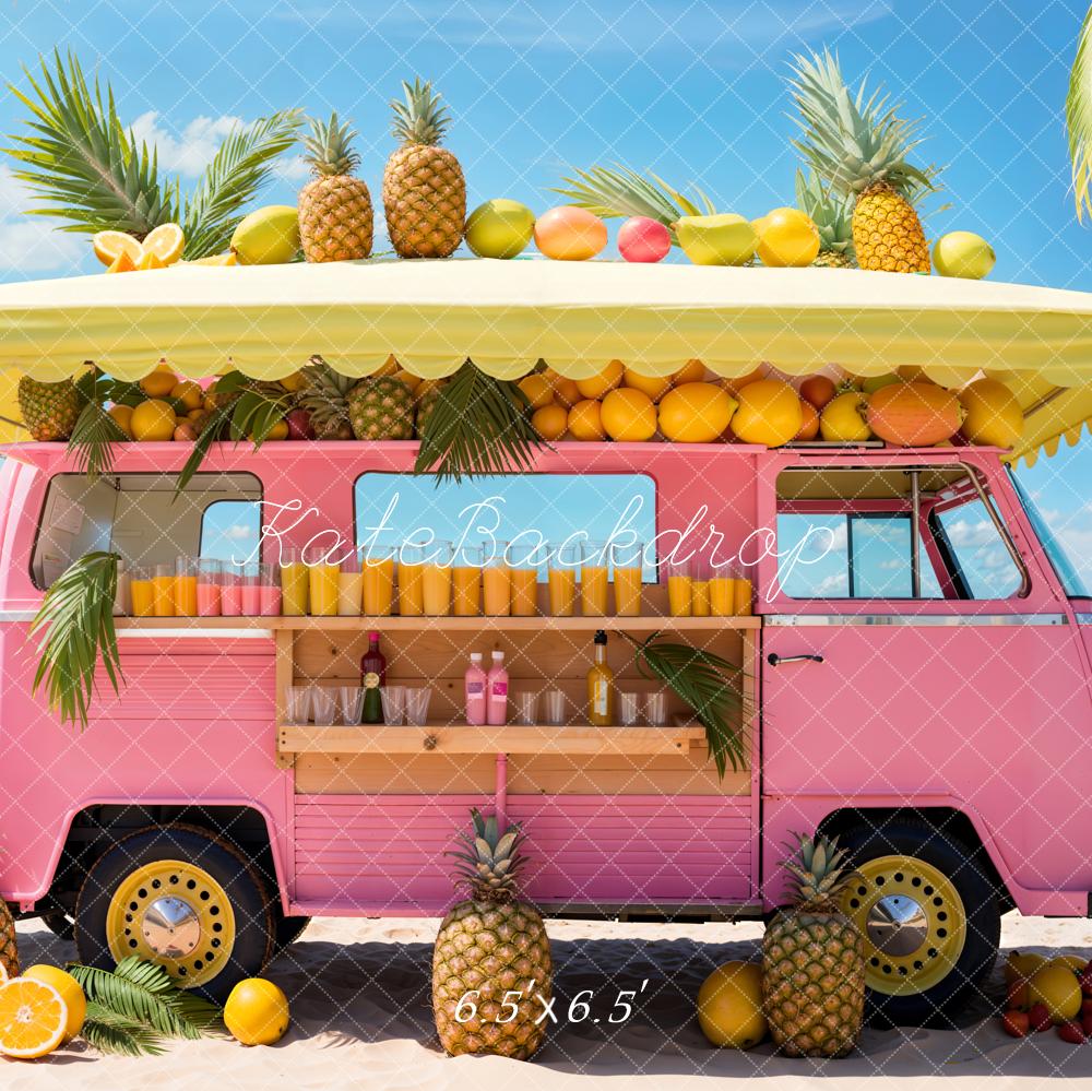 Kate Summer Backdrop Fantasy Doll Sea Beach Pink Car Fruit Store Designed by Emetselch