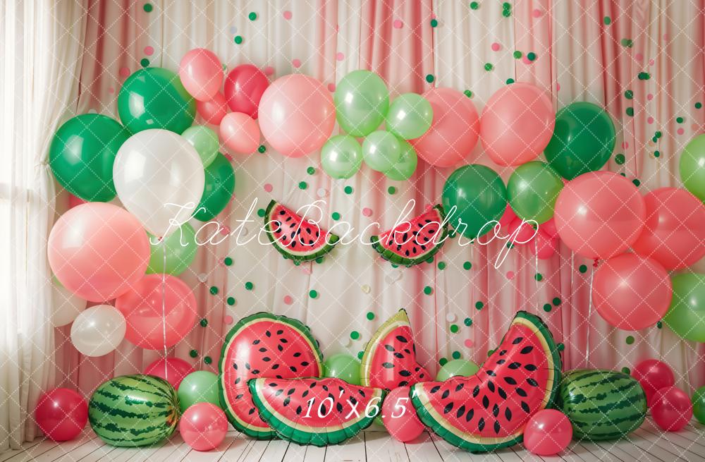 Kate Summer Backdrop Watermelon Balloon Cake Smash Designed by Emetselch