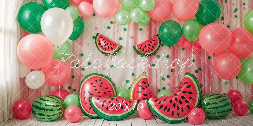 Kate Summer Backdrop Watermelon Balloon Cake Smash Designed by Emetselch