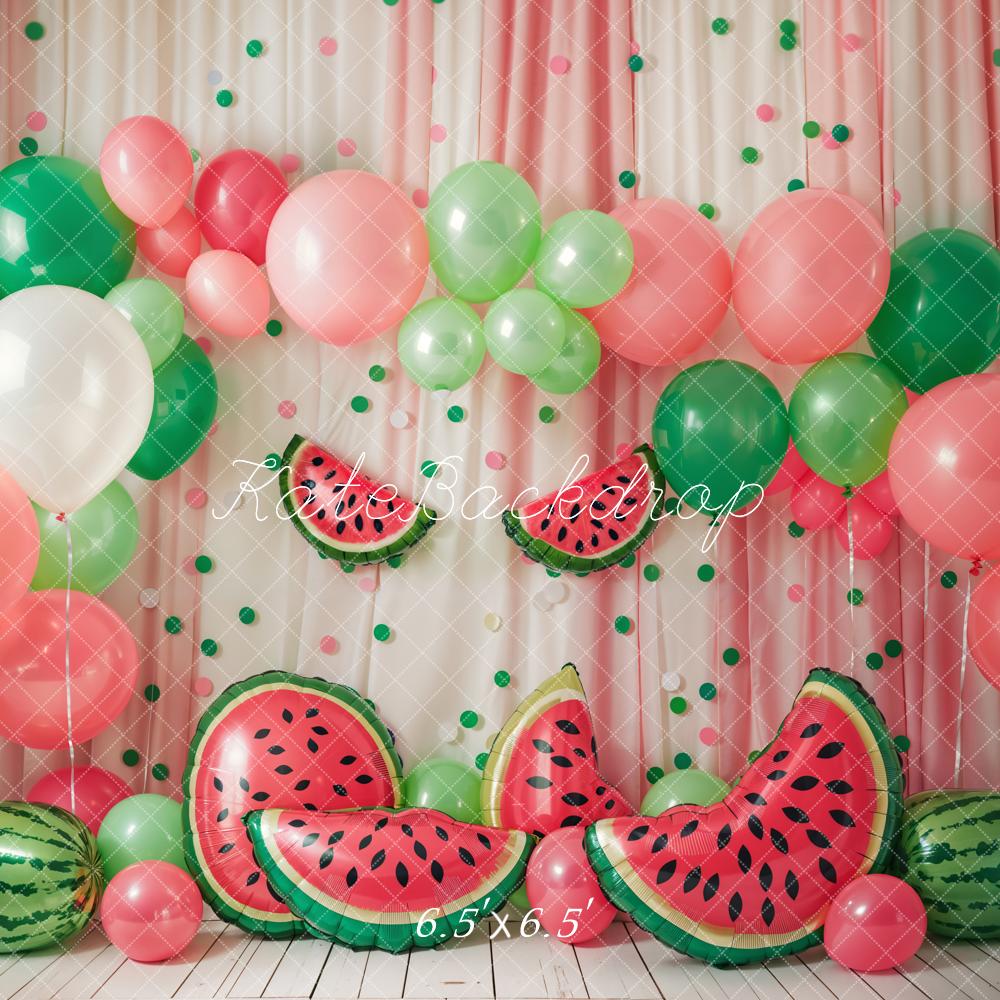 Kate Summer Backdrop Watermelon Balloon Cake Smash Designed by Emetselch