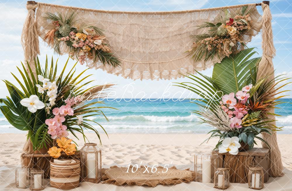 Kate Summer Backdrop Boho Sea Beach Wedding Colorful Designed by Emetselch