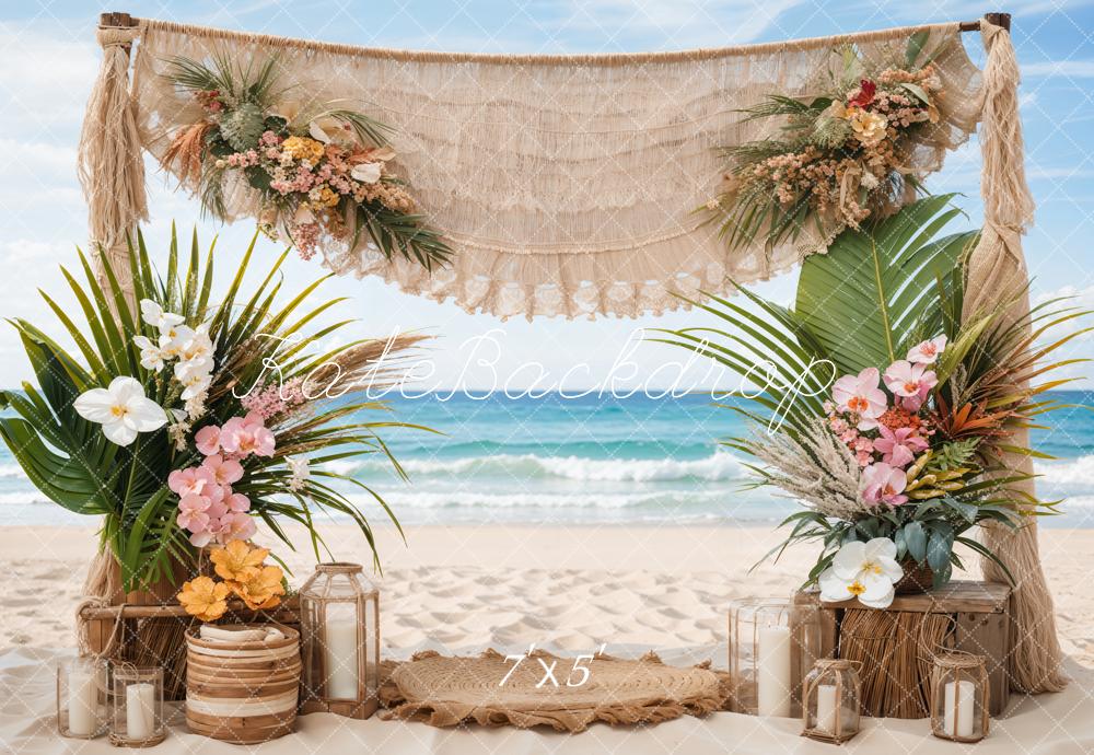 Kate Summer Backdrop Boho Sea Beach Wedding Colorful Designed by Emetselch