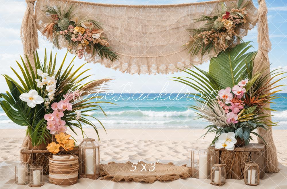 Kate Summer Backdrop Boho Sea Beach Wedding Colorful Designed by Emetselch