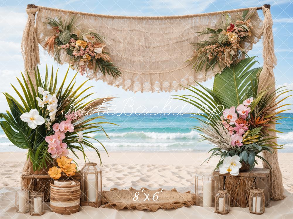 Kate Summer Backdrop Boho Sea Beach Wedding Colorful Designed by Emetselch