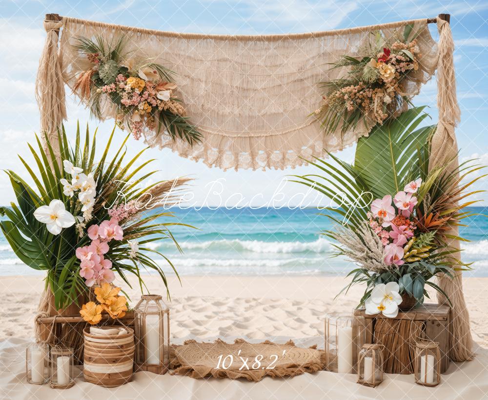 Kate Summer Backdrop Boho Sea Beach Wedding Colorful Designed by Emetselch