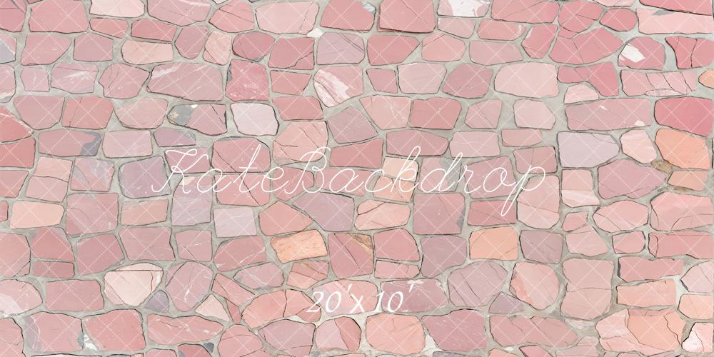 Kate Pink Crackle Floor Tiles Backdrop Designed by Kate Image