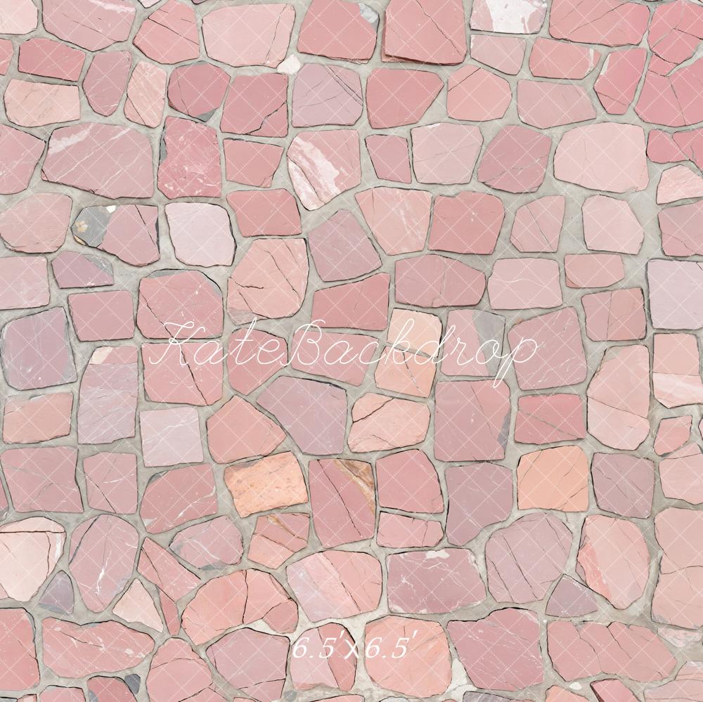 Kate Pink Crackle Floor Tiles Backdrop Designed by Kate Image