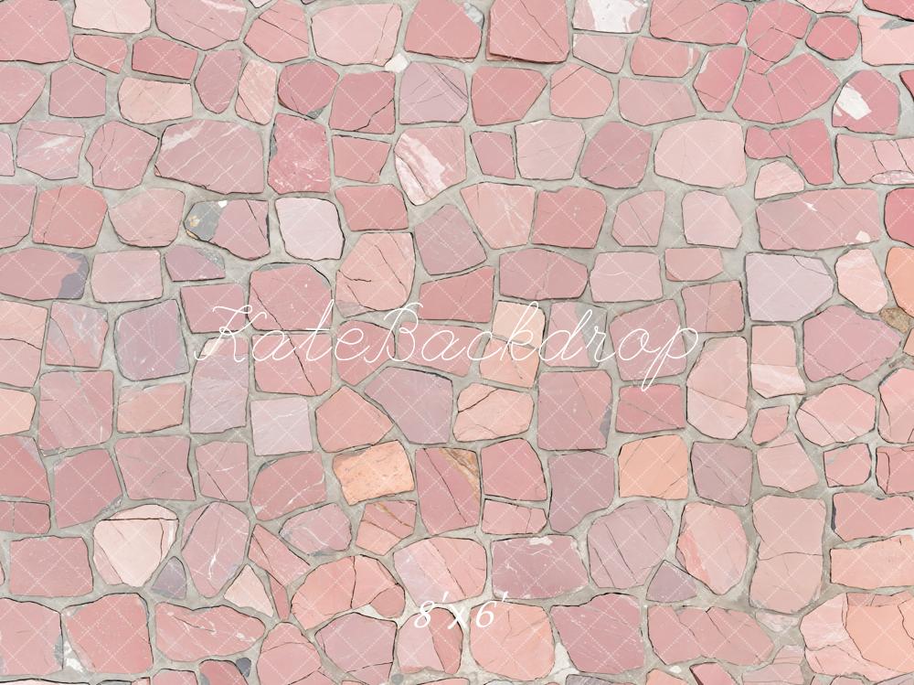 Kate Pink Crackle Floor Tiles Backdrop Designed by Kate Image