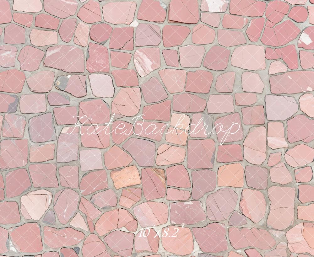 Kate Pink Crackle Floor Tiles Backdrop Designed by Kate Image