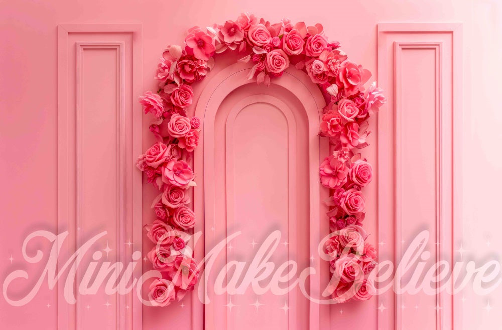 Kate Pink Rose Arch Backdrop Designed by Mini MakeBelieve