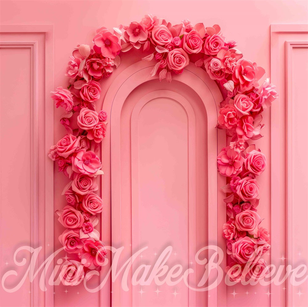 Kate Pink Rose Arch Backdrop Designed by Mini MakeBelieve