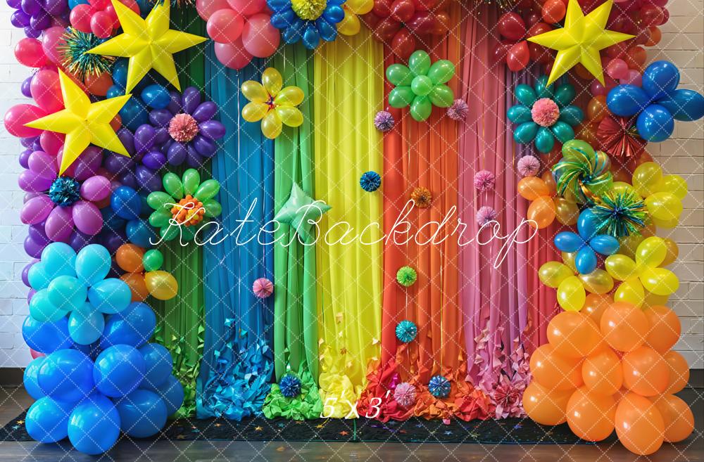 Kate Colorful Balloon Party Backdrop Designed by Emetselch