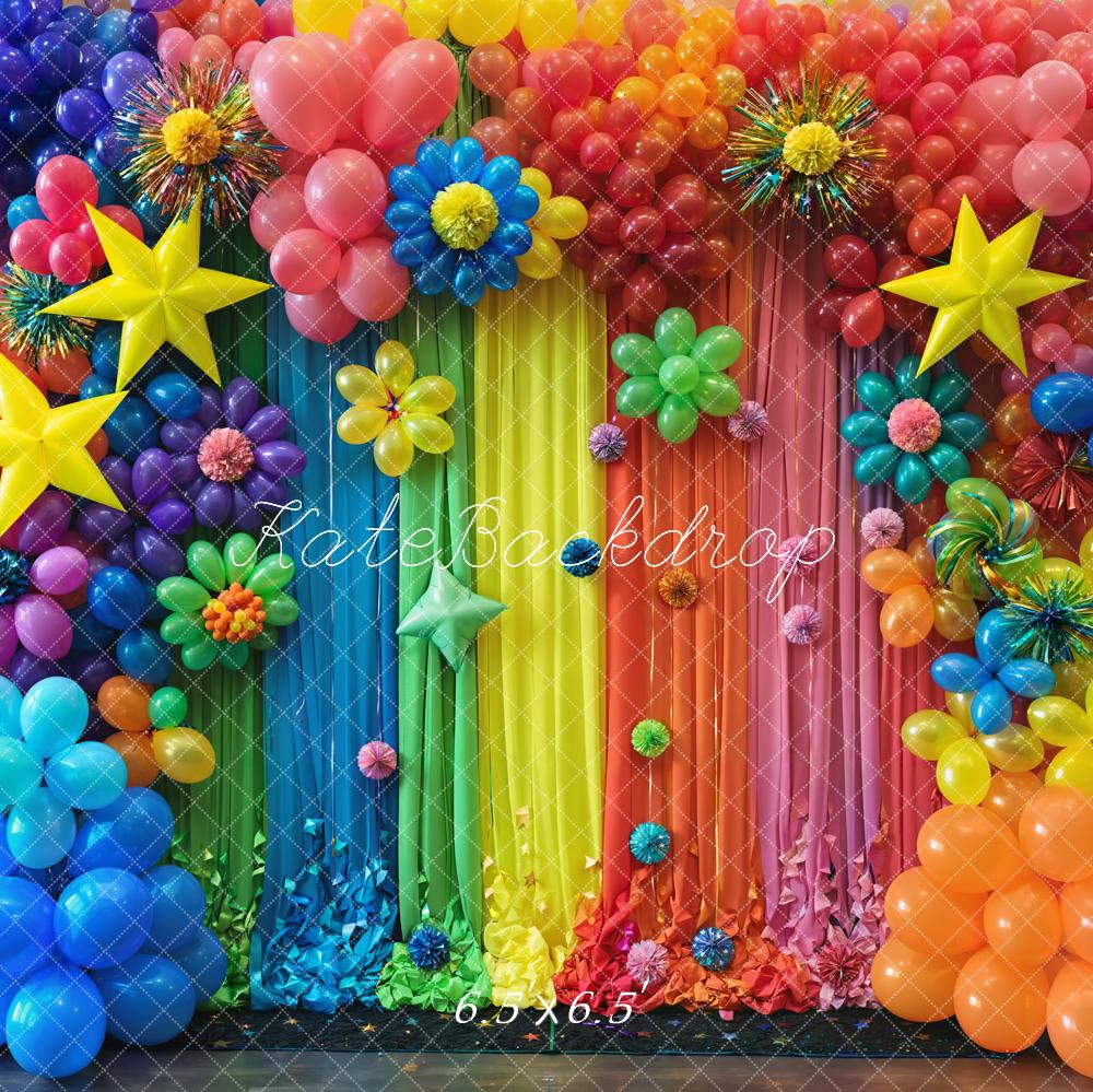 Kate Colorful Balloon Party Backdrop Designed by Emetselch