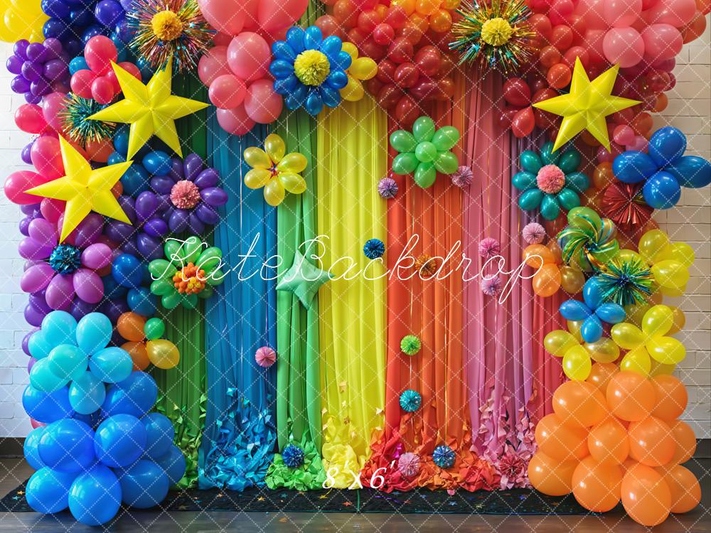 Kate Colorful Balloon Party Backdrop Designed by Emetselch