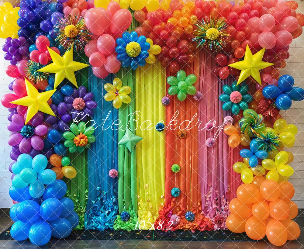 Kate Colorful Balloon Party Backdrop Designed by Emetselch