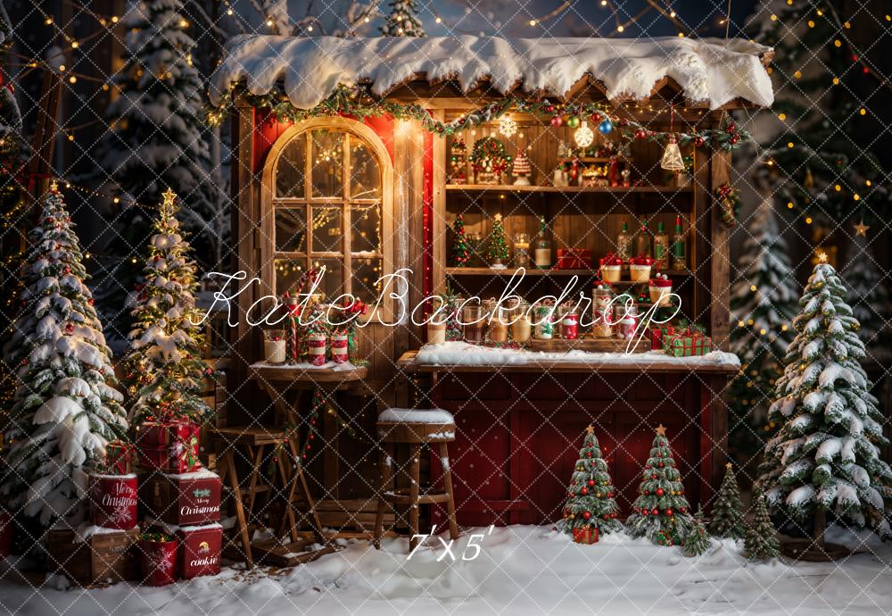 Kate Winter Christmas Stall Backdrop Designed by Emetselch