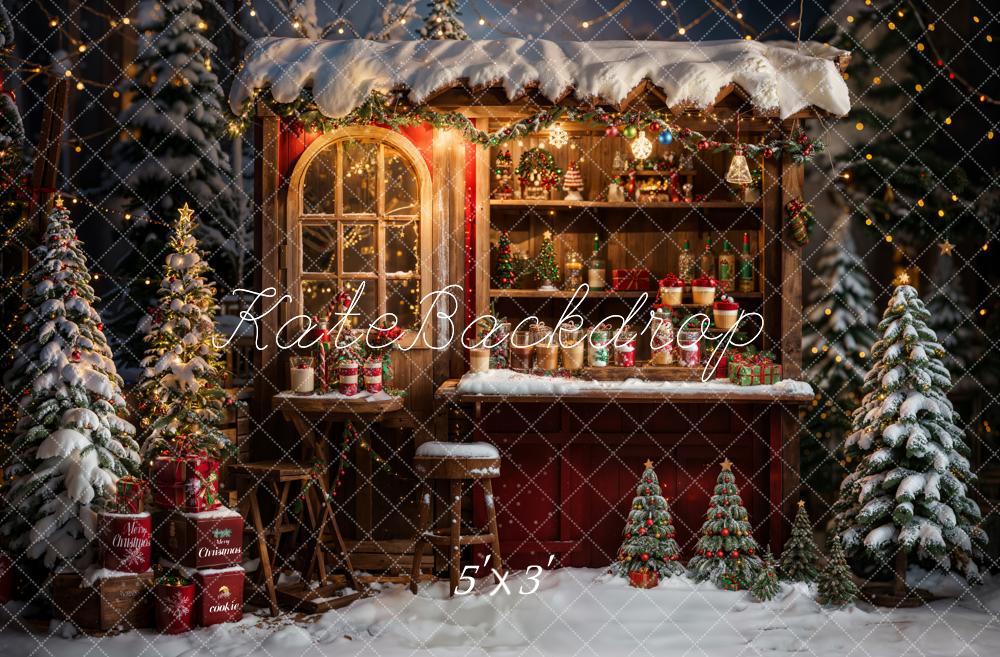 Kate Winter Christmas Stall Backdrop Designed by Emetselch