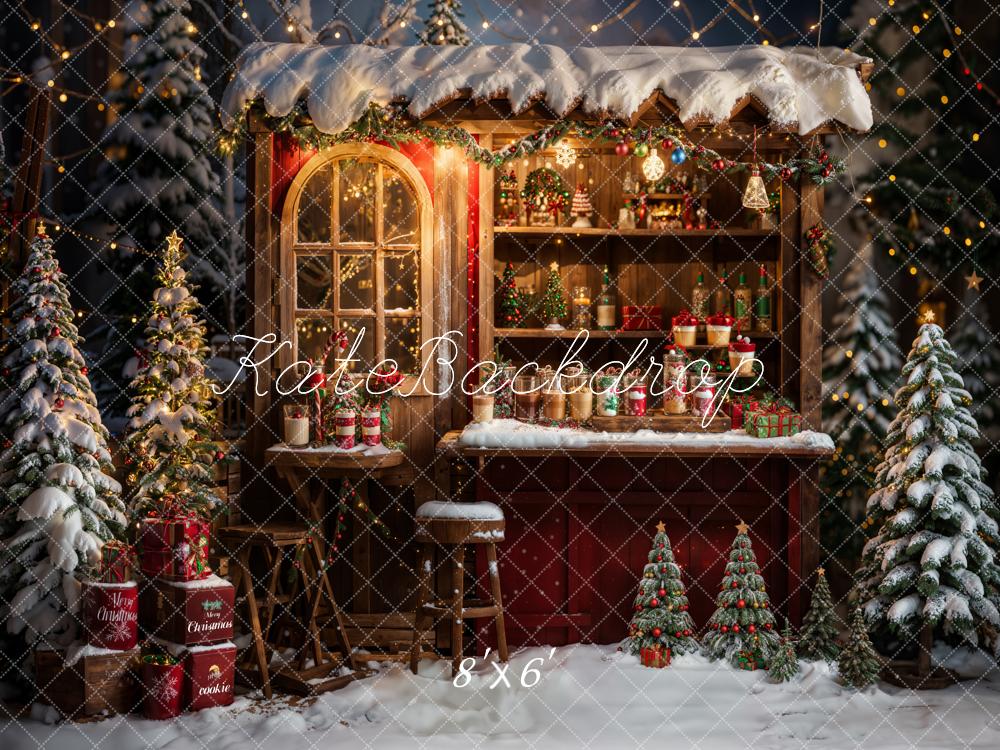 Kate Winter Christmas Stall Backdrop Designed by Emetselch