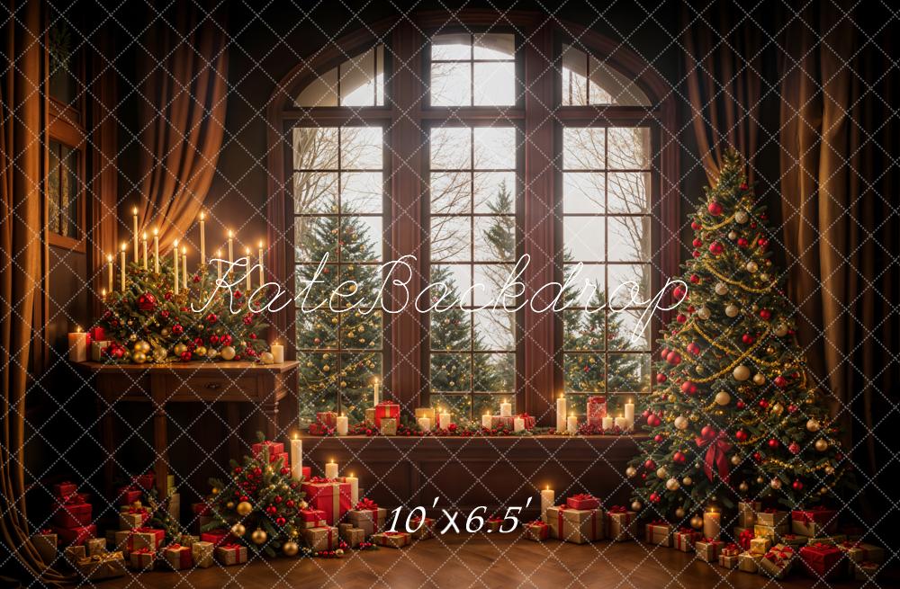 Kate Christmas Candlelight Window Backdrop Designed by Emetselch