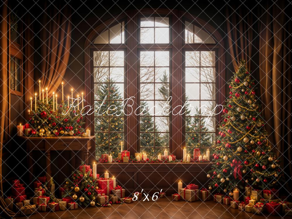 Kate Christmas Candlelight Window Backdrop Designed by Emetselch