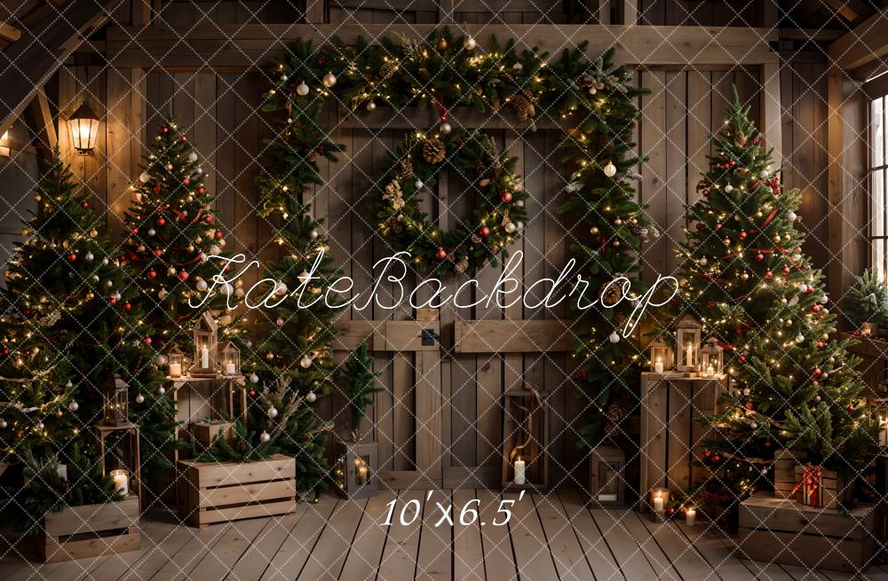 Kate Christmas Tree Wooden Door Backdrop Designed by Emetselch