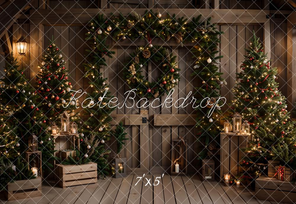 Kate Christmas Tree Wooden Door Backdrop Designed by Emetselch