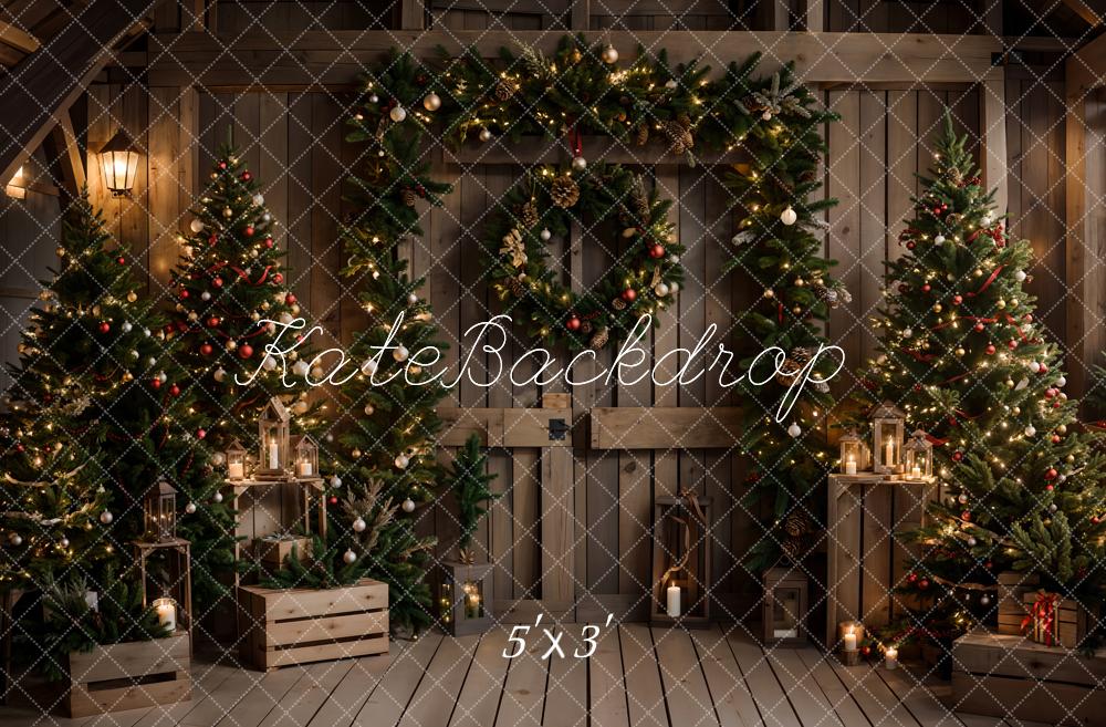 Kate Christmas Tree Wooden Door Backdrop Designed by Emetselch