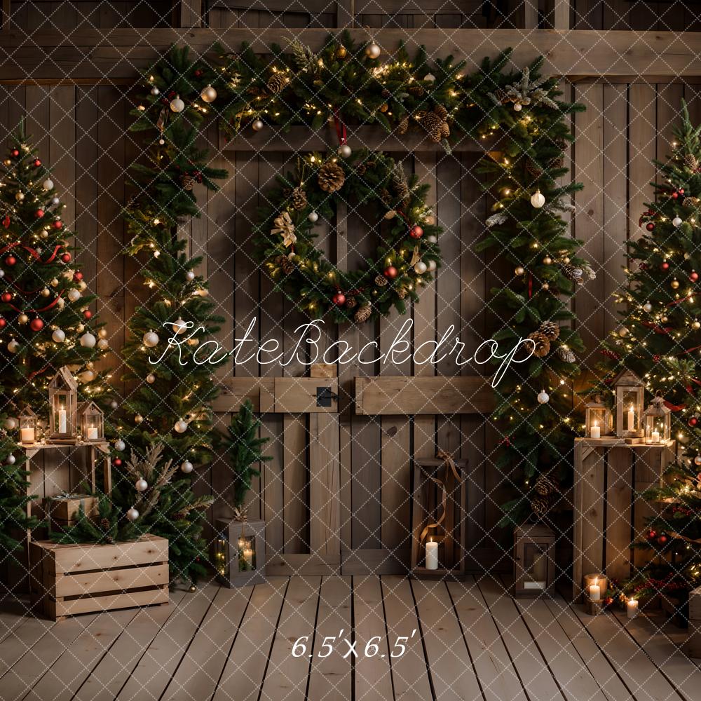 Kate Christmas Tree Wooden Door Backdrop Designed by Emetselch