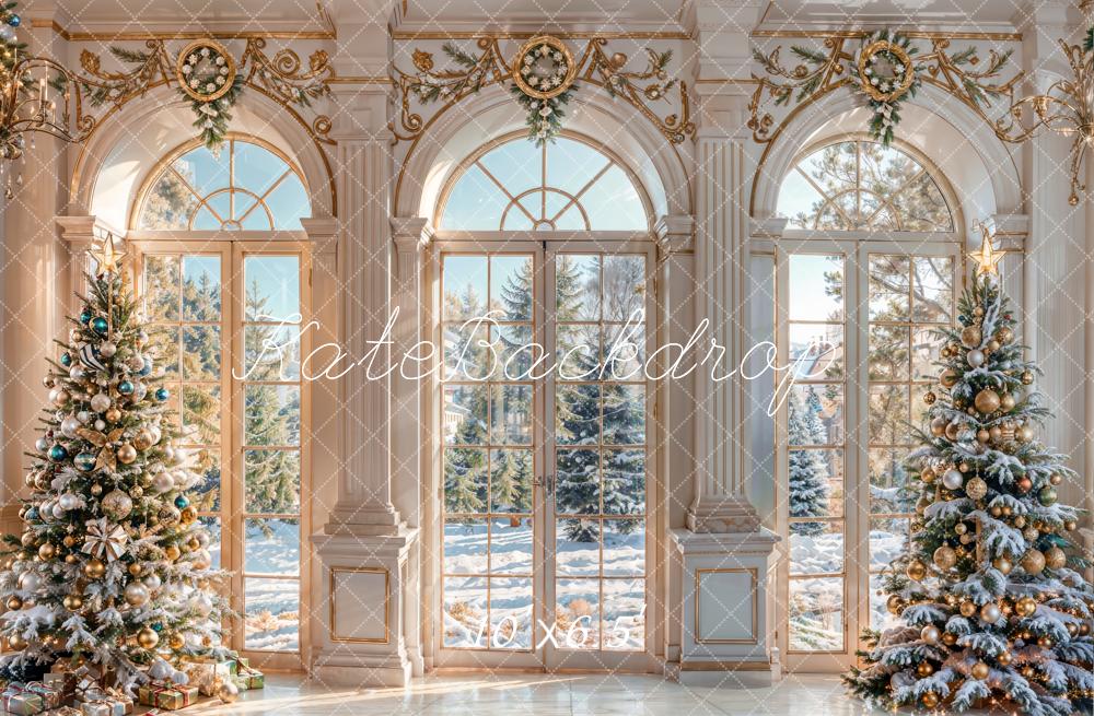 Kate Winter Christmas Tree Door Backdrop Indoor Designed by Chain Photography