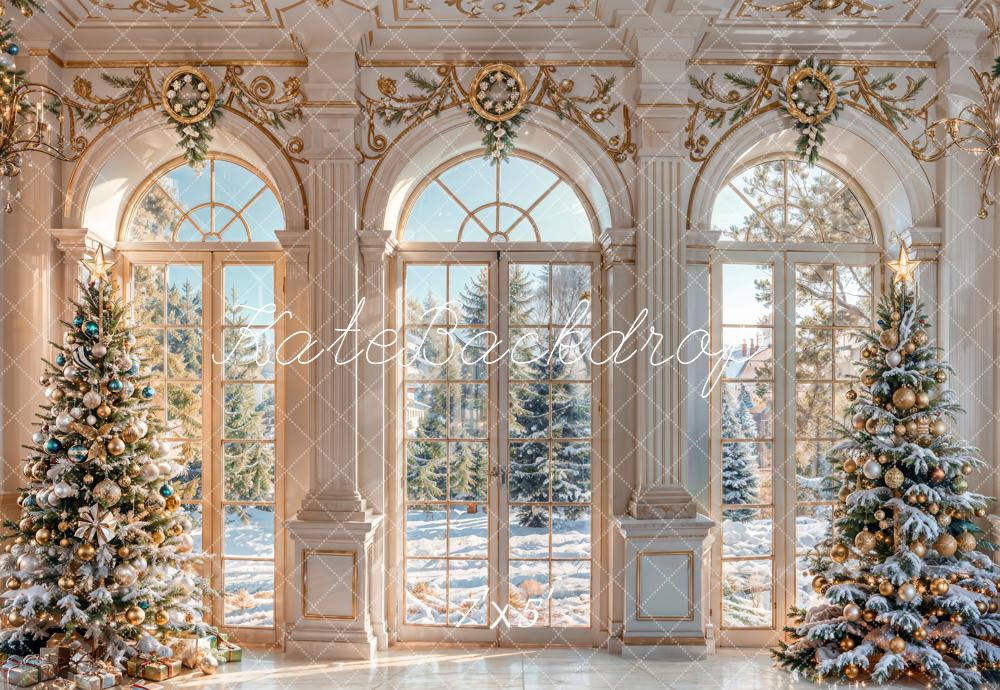 Kate Winter Christmas Tree Door Backdrop Indoor Designed by Chain Photography