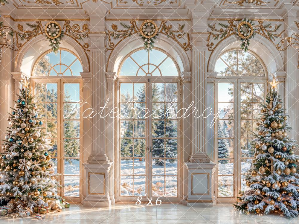 Kate Winter Christmas Tree Door Backdrop Indoor Designed by Chain Photography