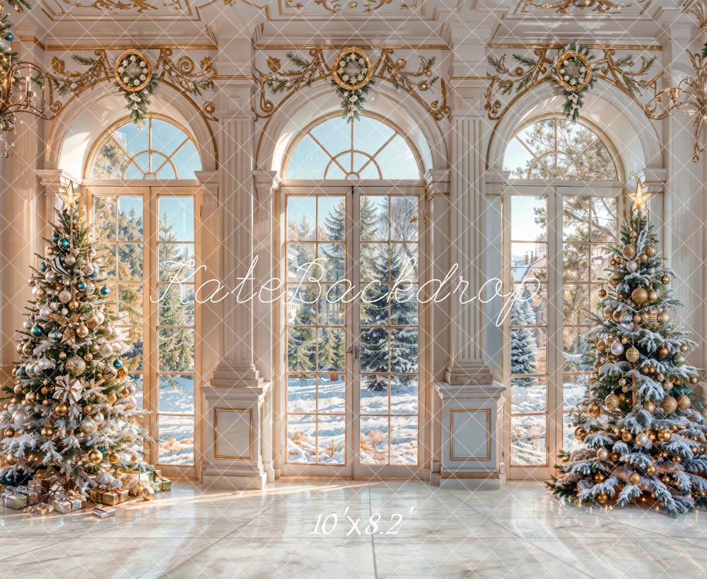 Kate Winter Christmas Tree Door Backdrop Indoor Designed by Chain Photography