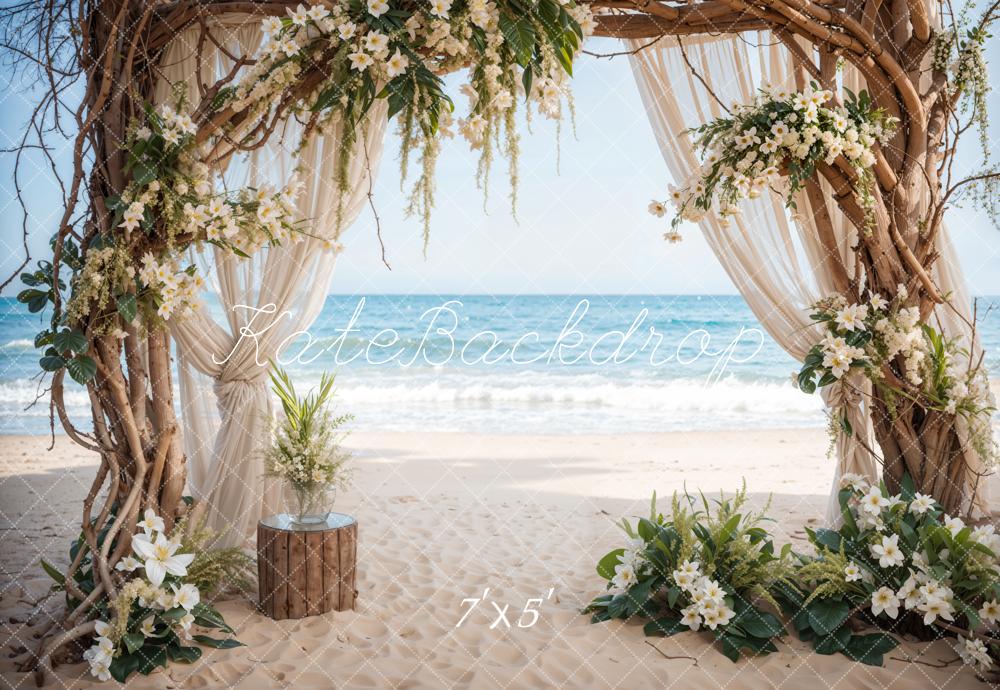 Kate Summer Sea Beach Wedding Backdrop Designed by Emetselch