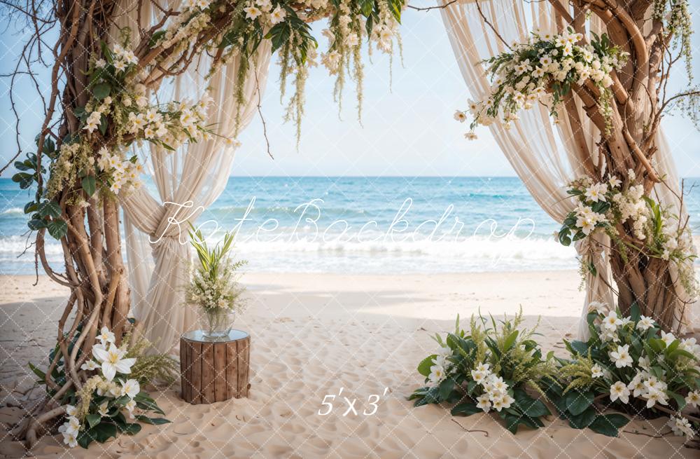 Kate Summer Sea Beach Wedding Backdrop Designed by Emetselch