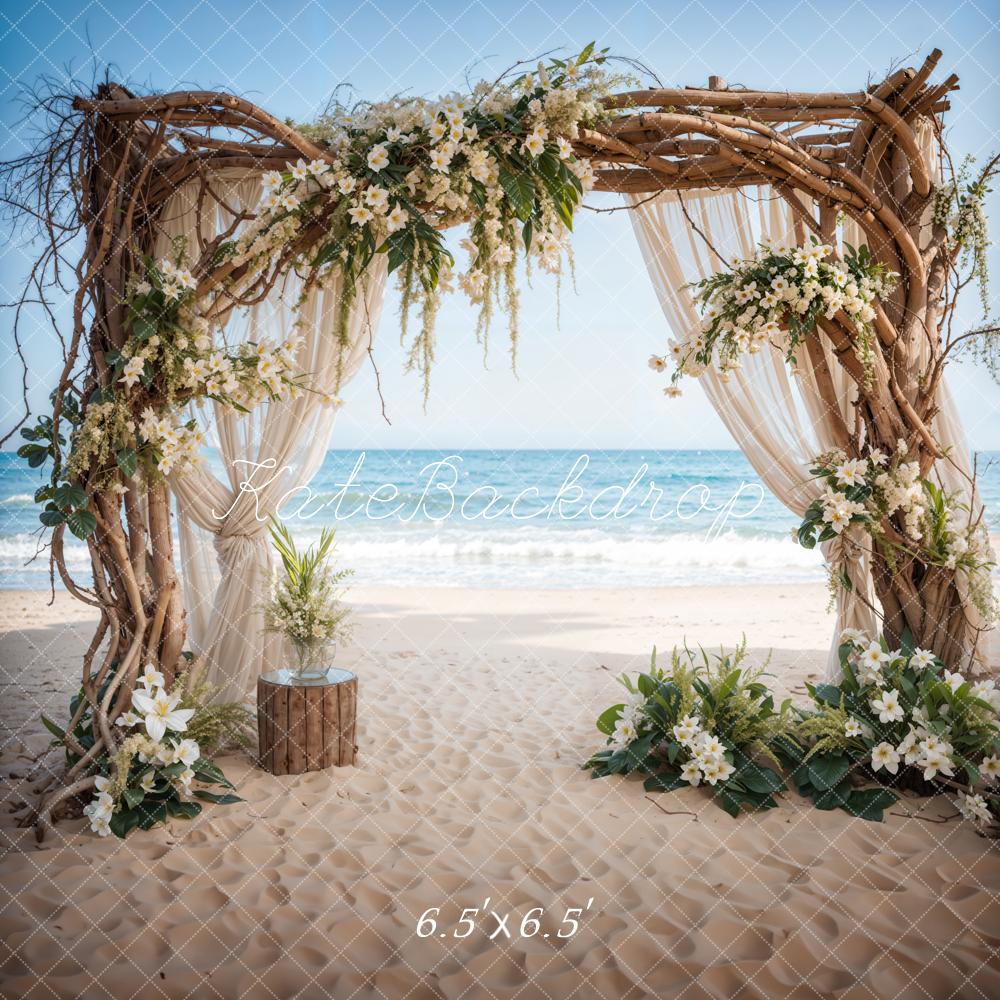 Kate Summer Sea Beach Wedding Backdrop Designed by Emetselch