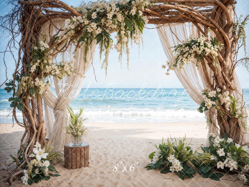 Kate Summer Sea Beach Wedding Backdrop Designed by Emetselch